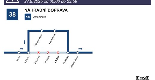 Krátkodobé výluky v síti MHD během nadcházejícího víkendu 27. a 28. září.
