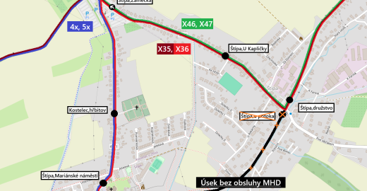 Omezení dopravy ve Zlíně-Štípě